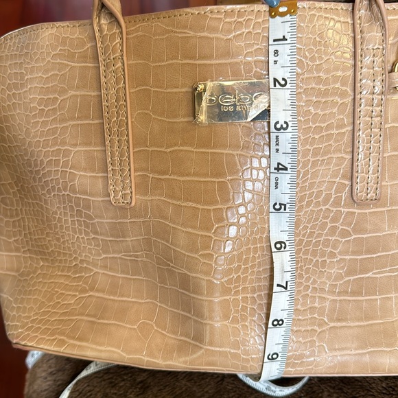 Bebe purse - faux crocodile - gold hardware - satchel or crossbody handbag - Picture 13 of 14